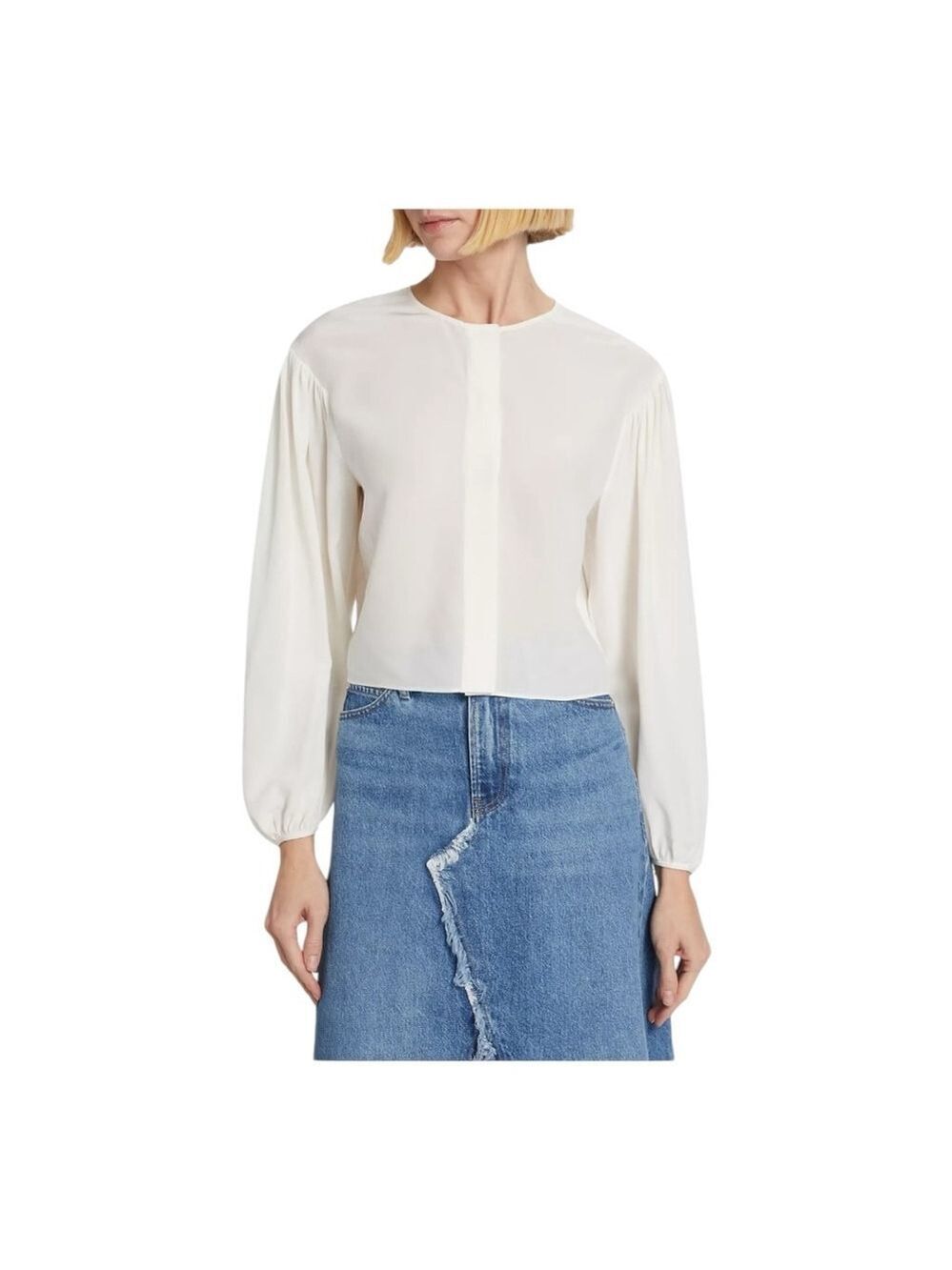 Frame Cream Boxy Fit Blouse Size Small